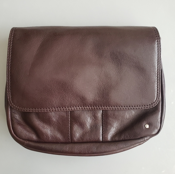 Tula Brown Leather Shoulder Crossbody Bag Purse - Picture 9 of 12